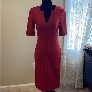 DVF Red wool dress. Great condition.